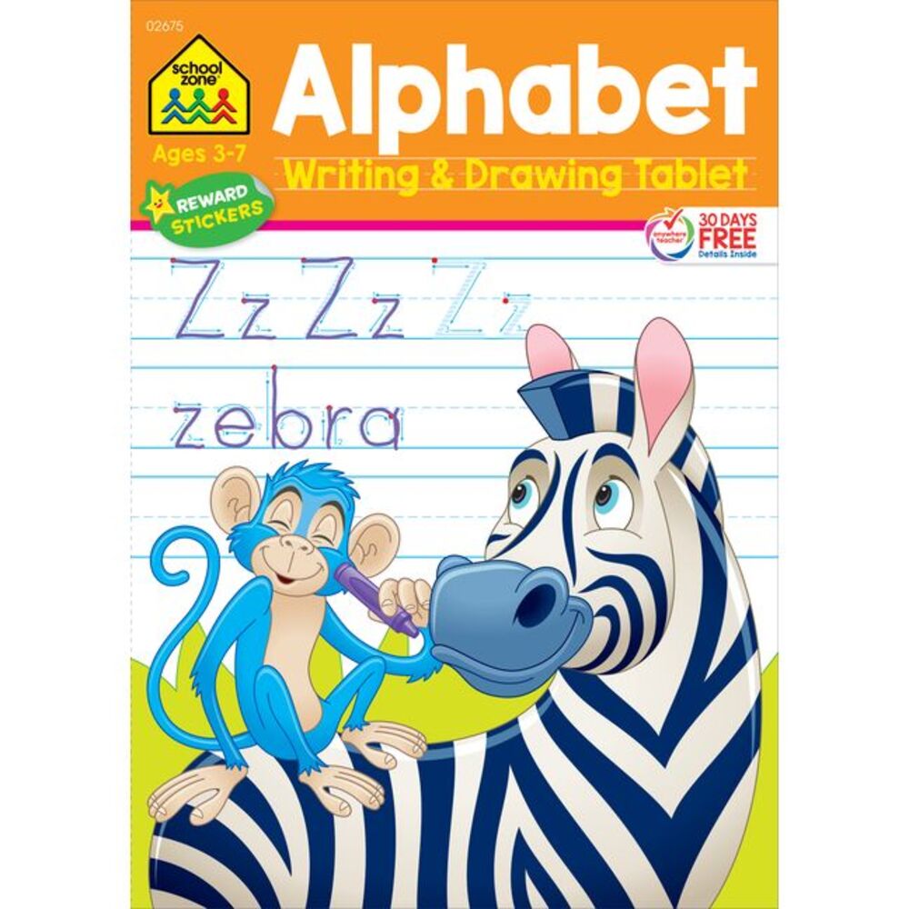 School Zone Alphabet Writing & Drawing Tablet Workbook -- School Zone